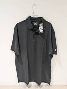 lot 62 image: NEW UNDER ARMOUR EXTRA LARGE MENS GOLF POLO (BLACK)