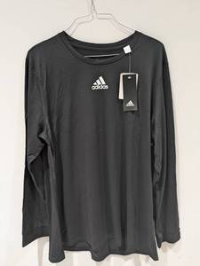 lot 69 image: NEW ADIDAS EXTRA LARGE LONG SLEEVE SHIRT (BLACK)