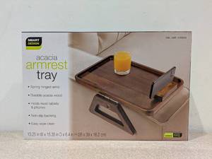 lot 22 image: NEW SMART DESIGN ACACIA ARMREST TRAY