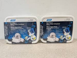 lot 106 image: 2 NEW CAMCO RV & MARINE MINI DISH DRAINER TRAY-CADDY