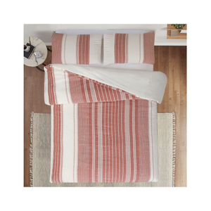lot 80 image: Swift Home Nenah Waffle & Stripe 3-Pc. Comforter Set - FullQueen