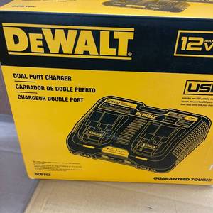 lot 116 image: DEWALT 12V to 20V MAX Lithium-Ion Dual Port Charging Station with (2) USB Ports