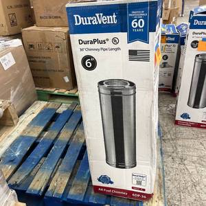lot 125 image: DuraVent DuraPlus All-Fuel Chimney 6in. X 36in. Diameter Chimney Pipe