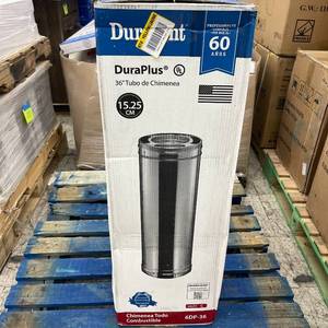 lot 126 image: DuraVent DuraPlus All-Fuel Chimney 6in. X 36in. Diameter Chimney Pipe