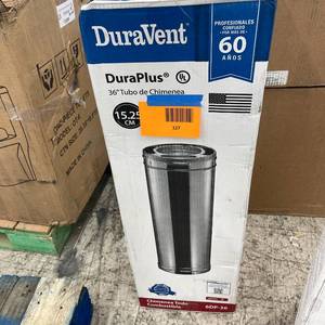 lot 127 image: DuraVent DuraPlus All-Fuel Chimney 6in. X 36in. Diameter Chimney Pipe