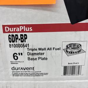 lot 152 image: DuraVent DuraPlus All-Fuel Chimney 6in. Diameter Base Plate