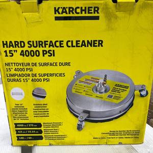 lot 174 image: Karcher Hard Surface Cleaner 15 in. Metal Surface Cleaner 4000 PSI Max Pressure Washer