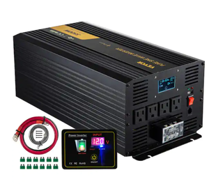 lot 105 image: VEVOR Pure Sine Wave Power Inverter 3500-Watt Car Inverter DC 12-Volt to AC 120-Volt with USB Port LCD Display Remote Control