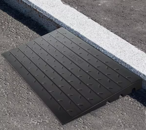 lot 139 image: Rubber Threshold Ramp 2,202 lbs. Load Cap Threshold Ramp Doorway 2.5 in. Rise and 3 Channels