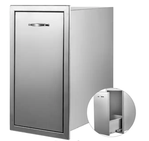 lot 154 image: VEVOR Stainless Steel Outdoor Kitchen Trash Drawer with Handle