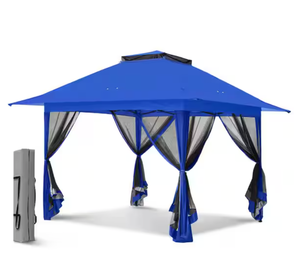 lot 198 image: 13 ft. x 13 ft. Pop-Up Gazebo Tent Instant with Mosquito Netting Eagle Peak