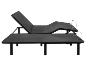 lot 208 image: King Bed Frame - Split, Height Electric Adjustable Base With Wireless Remote Control Black