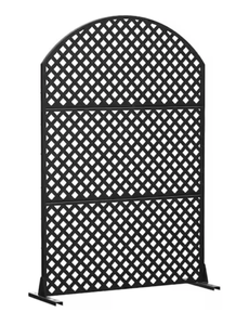 lot 163 image: 72 in. Laurence Metal Outdoor Garden Fence Privacy Screen Garden Screen Panel
