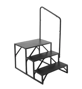 RV Steps 3-Step 440 LBS Load Capacity Steel With Handrail Non-Slip