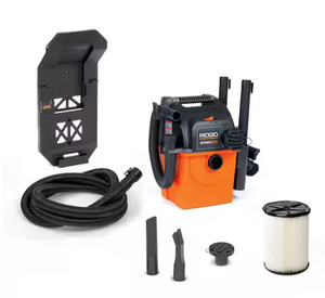 lot 317 image: RIDGID 5 Gal. 5.0 Peak HP Portable Wall Mount Shop Vacuum Wet Dry Vac