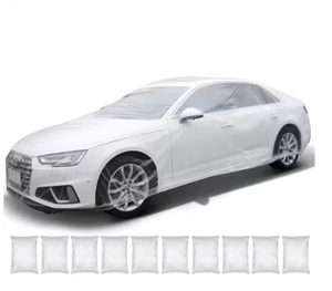 lot 336 image: 10pcs Clear Plastic Temporary Universal Disposable Car Cover 22ft. x 12ft. Rain Dust Garage