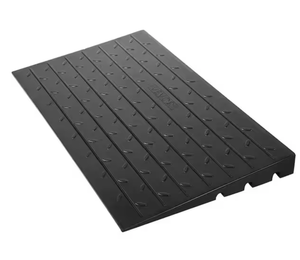 lot 350 image: Rubber Threshold Ramp 2.5 in. Rise and 3 Channels for Wheelchair and Scooter 2,202 lbs. Load Cap