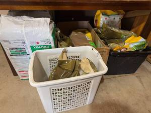 lot 13 image: Collection of Garden Supplies Including Peat Moss and Earth Science Sulfur