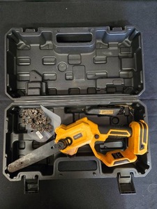 lot 36 image: Cordless Mini Chainsaw with Brushless Motor and Carrying Case