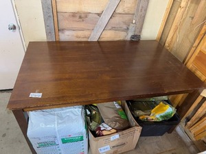lot 42 image: Wooden Table - Contents Under Table Not Inc