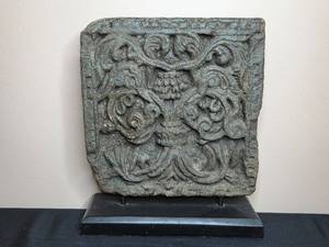 lot 55 image: Antique Stone Architectural Relief on Stand