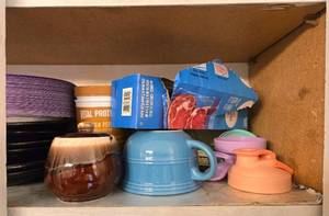 lot 67 image: Collection of Home Kitchenware including Plates, Bowls, and Cups