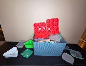 lot 78 image: Collection of Kitchenware including Silicone Molds and Storage Containers