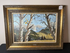 lot 83 image: Vintage Landscape Painting A Bit of Colorado by Nelson 1976
