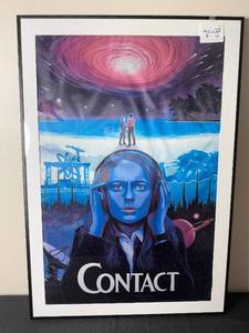 lot 84 image: Framed Contact Movie Poster, 40x28 Inches