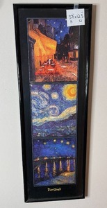 lot 85 image: Framed Van Gogh Art Prints Collection - 37 x 12.5 Inches