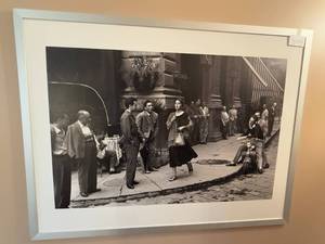 lot 97 image: Framed Black and White Photograph Street Scene 35x46