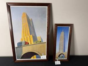 lot 98 image: Set of 2 Framed Urban Landscape Prints