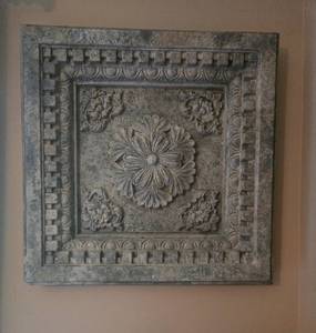 lot 114 image: Ornate Square Architectural Wall Plaque 24 x 24