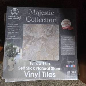lot 130 image: Majestic Collection 18in x 18in Self Stick Vinyl Tiles
