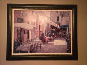 lot 161 image: Leonard Mizerek Framed Original Oil Painting 16 x 58