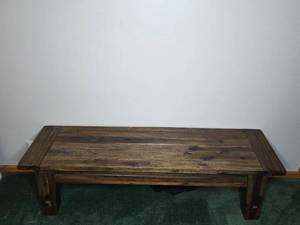 lot 170 image: Solid Wood Rustic Coffee Table