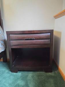 lot 175 image: Sable Nightstand with Drawer and Open Shelf