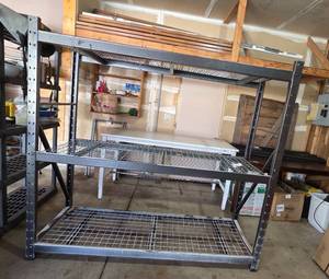 lot 207 image: Heavy Duty Metal Storage Shelving Unit