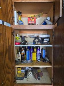 lot 229 image: Assorted Household Chemicals (quantities unverified), Tools, and Accessories Collection