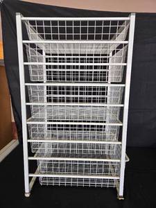 lot 254 image: Metal Wire Display Rack with Shelves