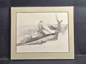 Framed Signed Print Titled 'Study for Tempora' by Aaron Wexler
