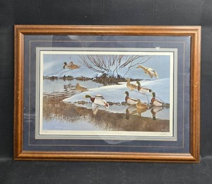 Limited Edition Van Gilder Framed Duck Art Print Signed & Numbered