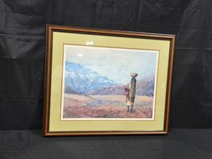 lot 9 image: Limited Edition Framed Print Mother & Child Journey by Mihiripiri - Signed Mama Na Mtoto