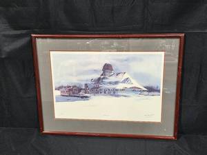 lot 12 image: Framed Limited Edition Print Winter Winds by Dave Riebe