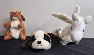 lot 50 image: Beanie Babies Collection Magic, Bernie, and Nuts the Squirrel Plush Set