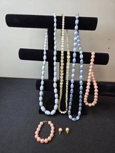 lot 83 image: Collection of 4 Beaded Necklaces with Matching Bracelet and Earrings