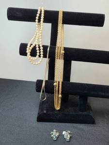 lot 87 image: Collection of Elegant Necklaces and Earrings