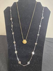 lot 89 image: Collection of Gold Tone Necklaces (one Park Lane) and Assorted CharmsPendants