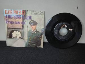 lot 106 image: Elvis Presley Vinyl Records My Wish Came True & A Big Hunk O Love
