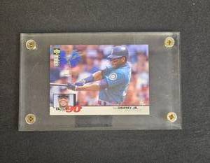 lot 120 image: Ken Griffey Jr. Autographed Baseball Card in Display Case